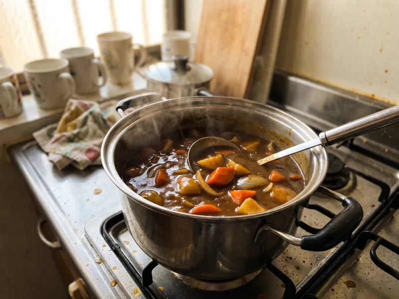 Una olla con un guiso casero, sin ninguna fecha impresa