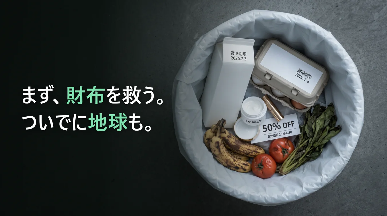 まだ食べられるのに捨てられていく食品（イメージ）