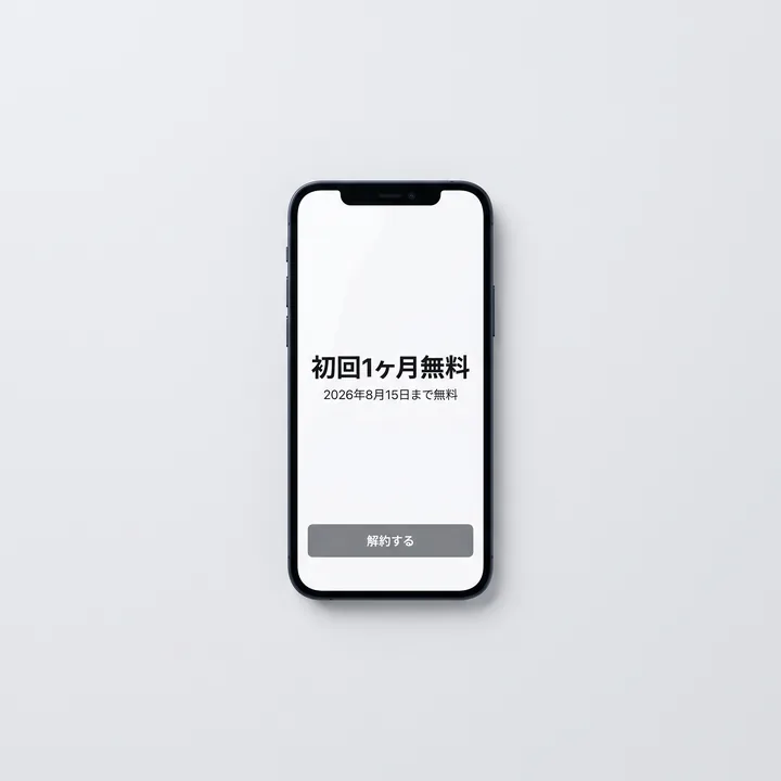 サブスクの無料期間の終わり
